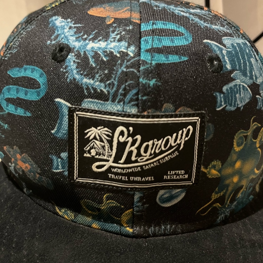 LRG Black Cap with Green Accents